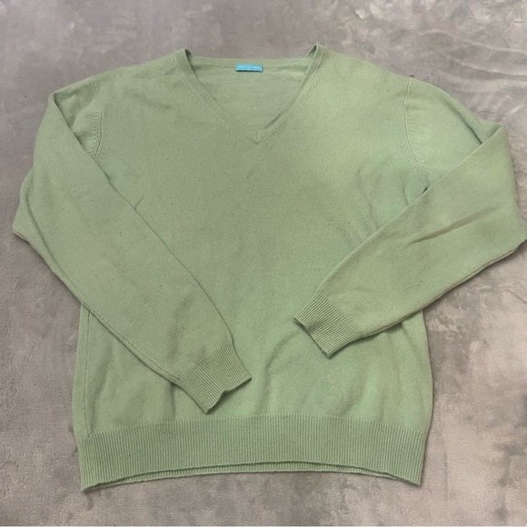 House of Cashmere Dana Green Pullover Sweater 4461 - Picture 1 of 8